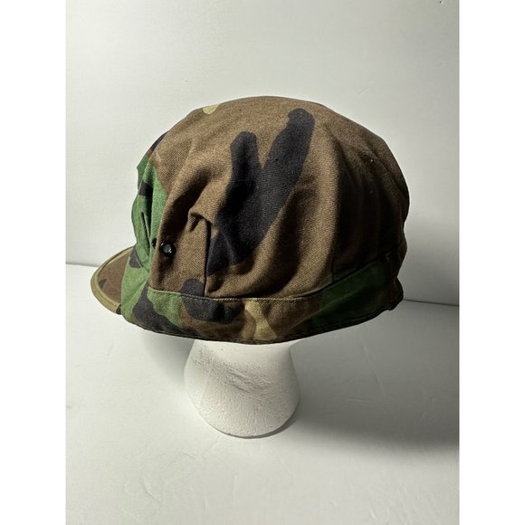 VTG 1988 US Marine Corps BDU Woodland Print 8 Point Utility Cap Size Large - Picture 4 of 10